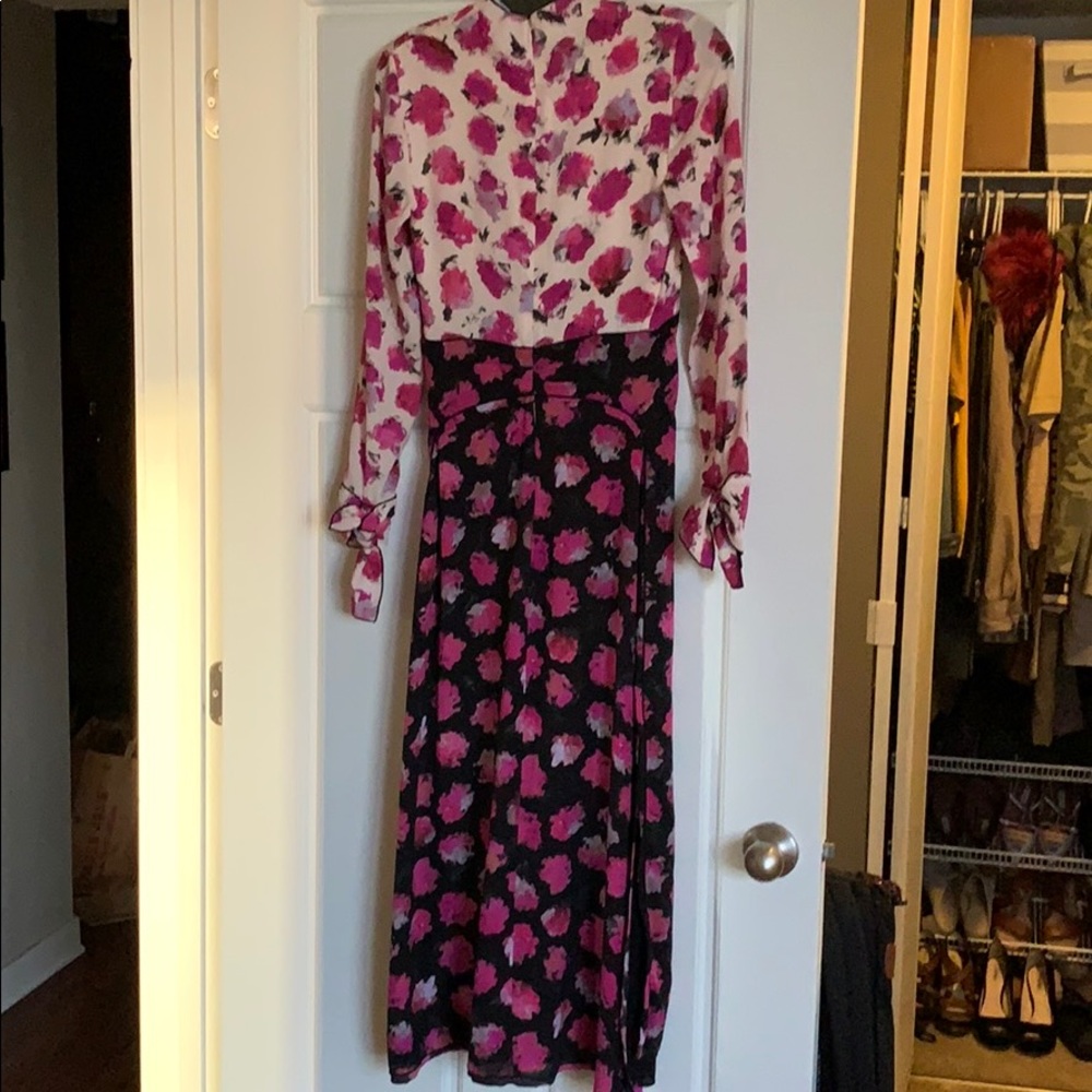 Proenza Schouler Pink Floral Midi Dress 0 - Picture 6 of 8